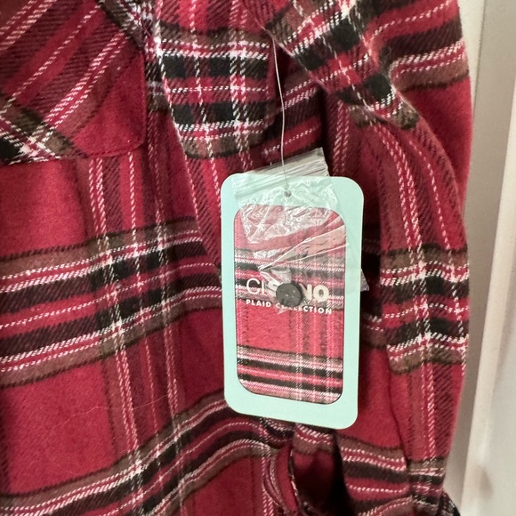 Women’s Large plaid hooded zip up jacket NWT - Picture 5 of 7